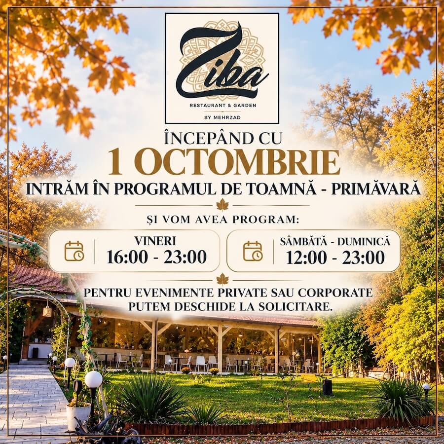Program de toamnă Ziba Restaurant